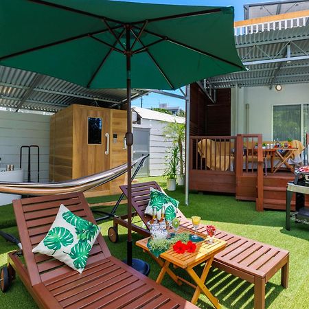 新規オープン サウナ Bbq ジャグジー付き 最大7名 無料駐車場4台 ビーチまで車で5分 Sky House Villa Uruma Eksteriør billede